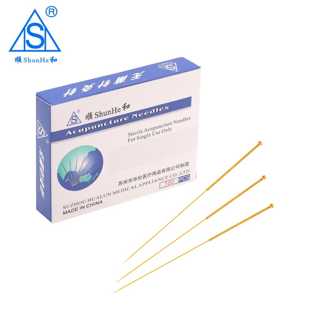 Gold Plated Acupuncture Needle without Tube Suzhou Hualun Medical